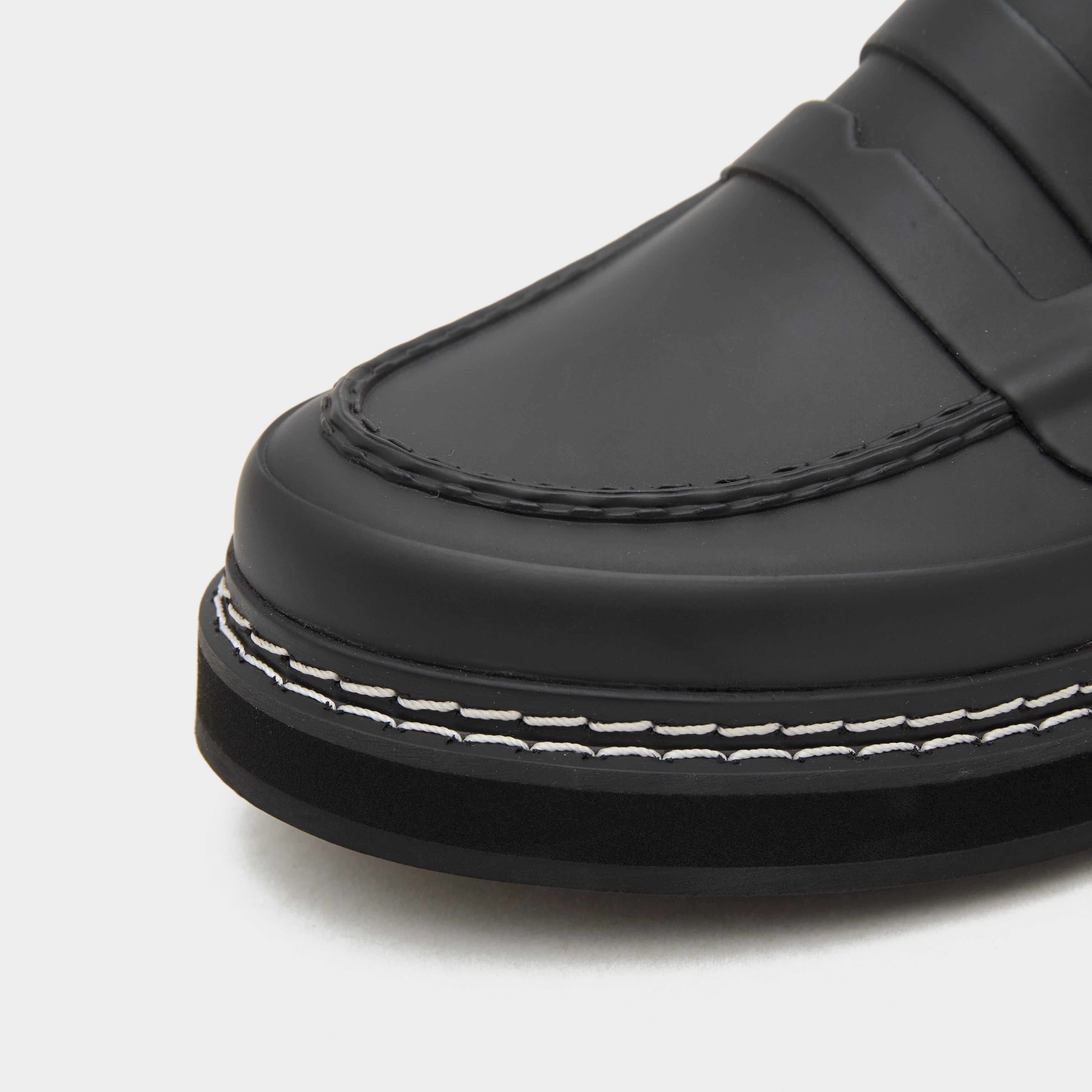 Womens Refined Stitch Penny Loafers Black