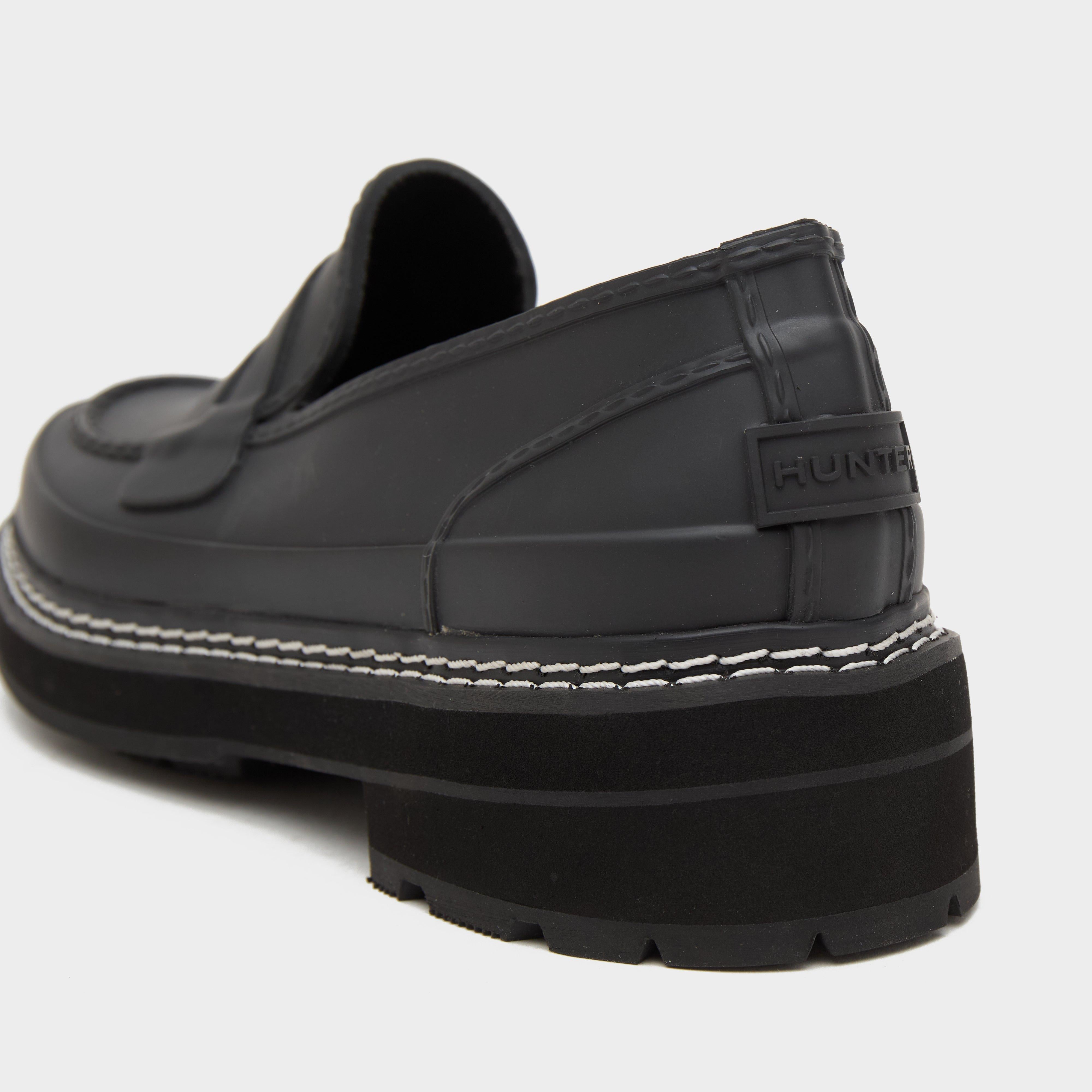 Hunter Womens Refined Stitch Penny Loafers Black – Naylors