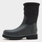 Womens Refined Stitched Roll Top Vegan Shearling Boots Black
