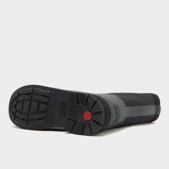 Womens Refined Stitched Roll Top Vegan Shearling Boots Black