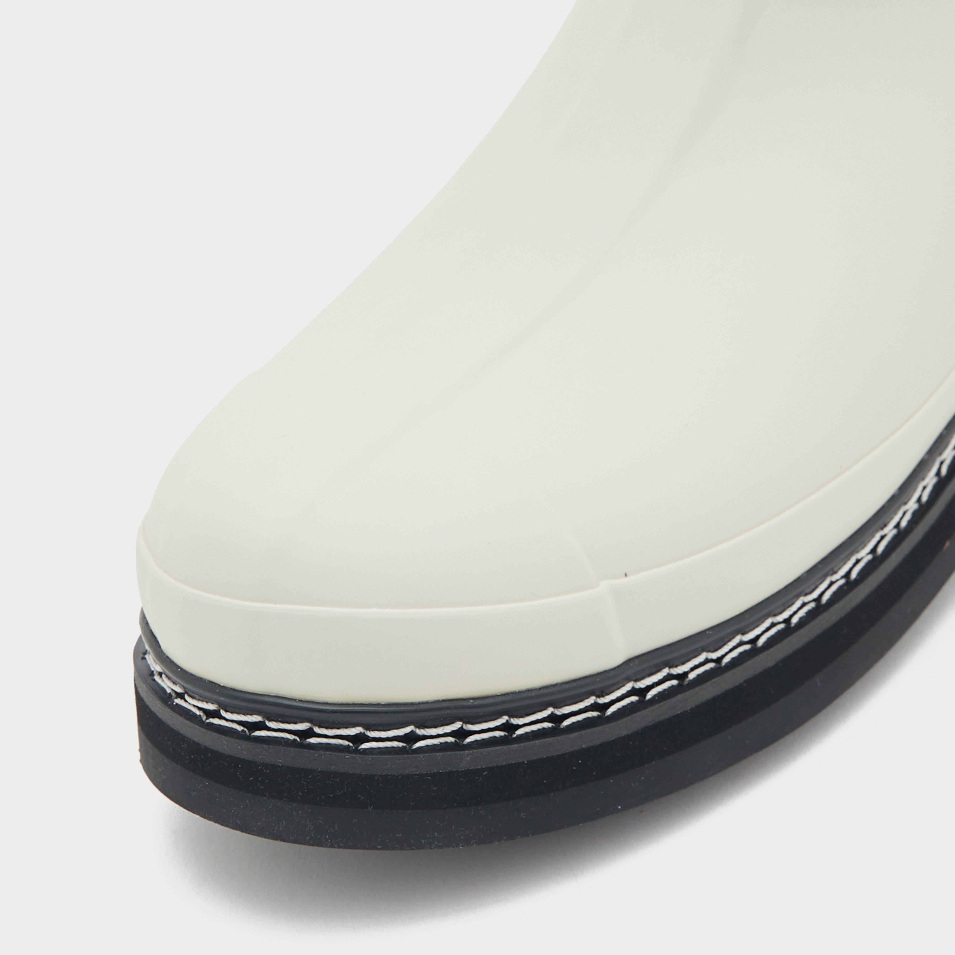 Womens Refined Stitched Roll Top Vegan Shearling Boots White