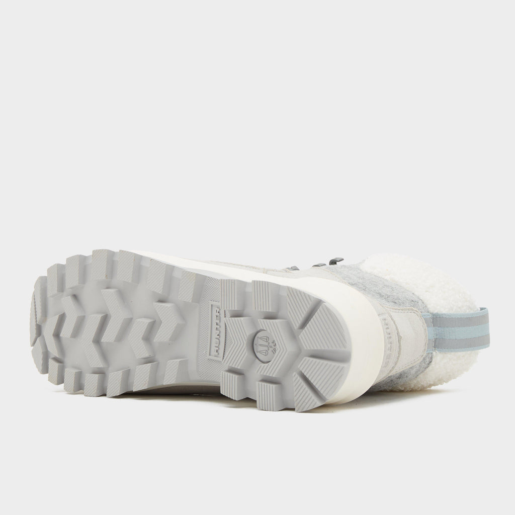 Womens Felt Commando Boots Grey