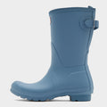 Womens Short Back Adjustable Wellington Boots Blue