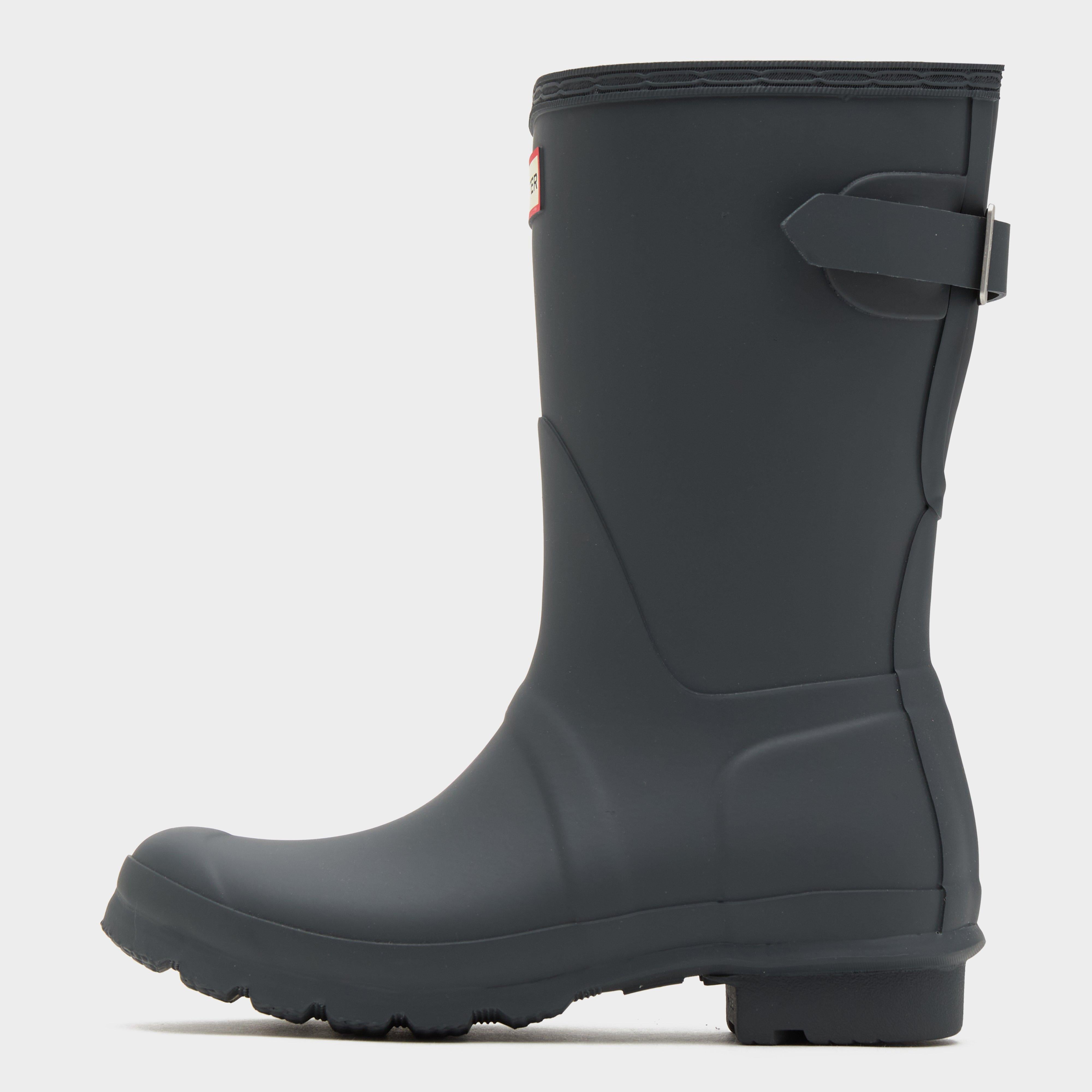 Womens Short Back Adjustable Wellington Boots Black