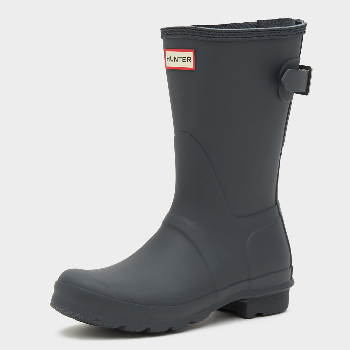 Womens Short Back Adjustable Wellington Boots Black