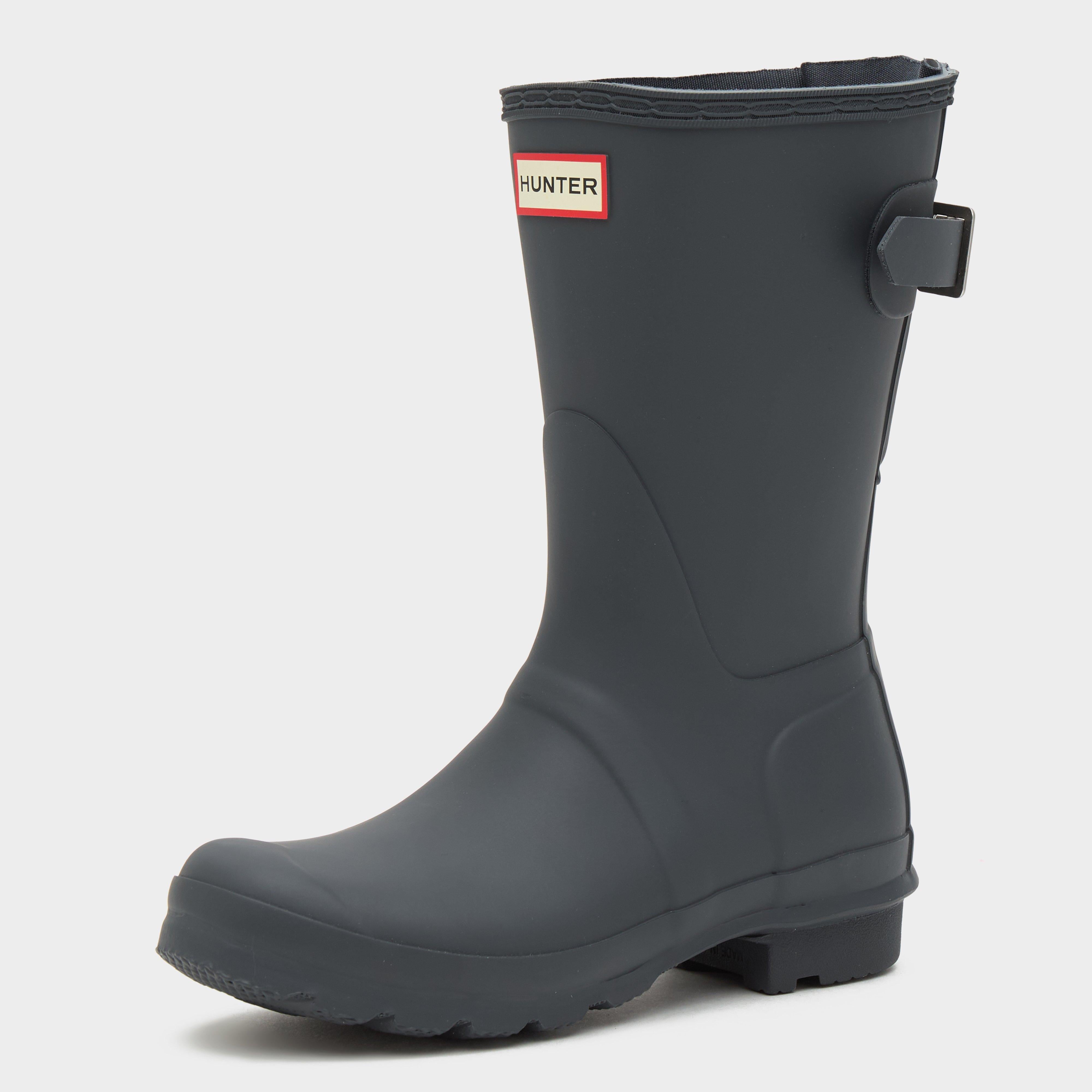 Womens Short Back Adjustable Wellington Boots Black