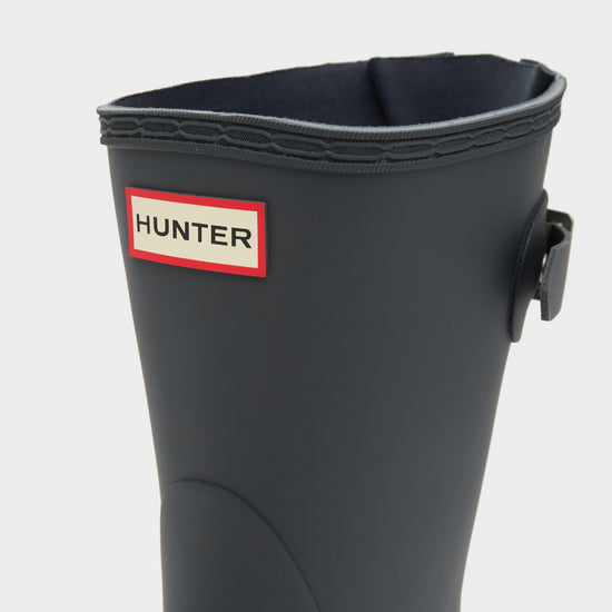 Womens Short Back Adjustable Wellington Boots Black