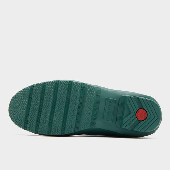 Womens Short Back Adjustable Wellington Boots Green