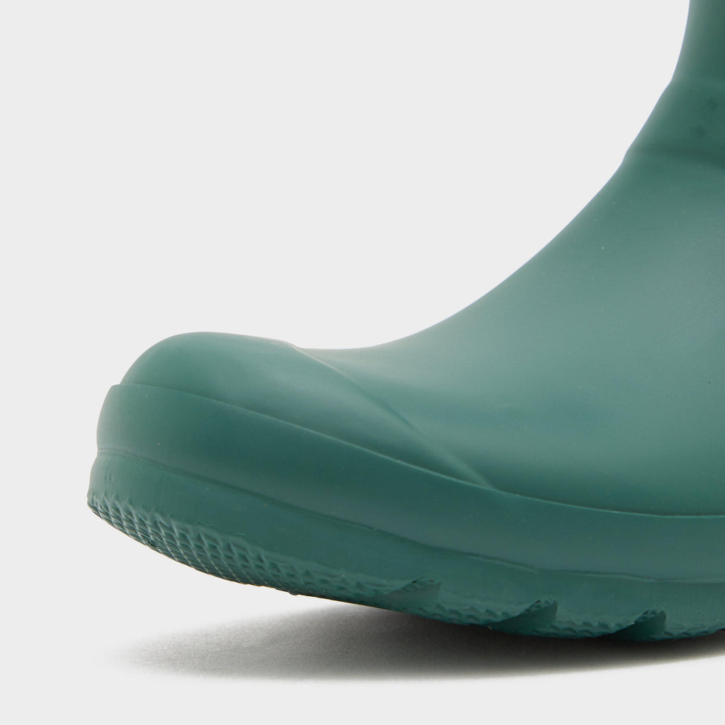 Womens Short Back Adjustable Wellington Boots Green