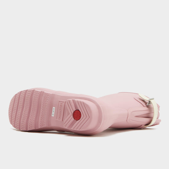 Womens Short Back Adjustable Wellington Boots Pink