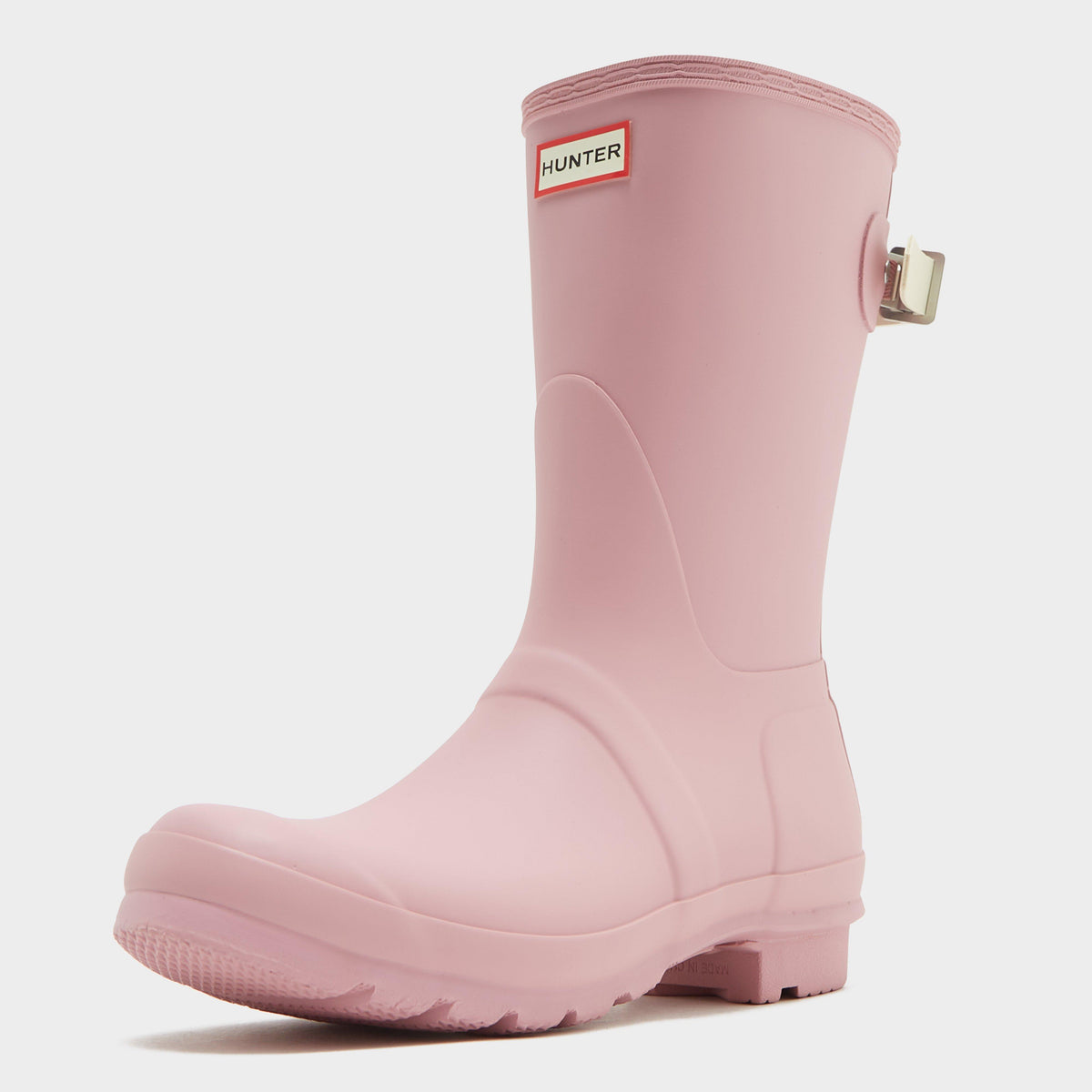 Womens Short Back Adjustable Wellington Boots Pink