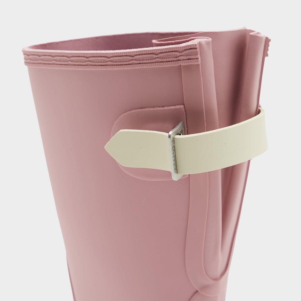 Womens Short Back Adjustable Wellington Boots Pink