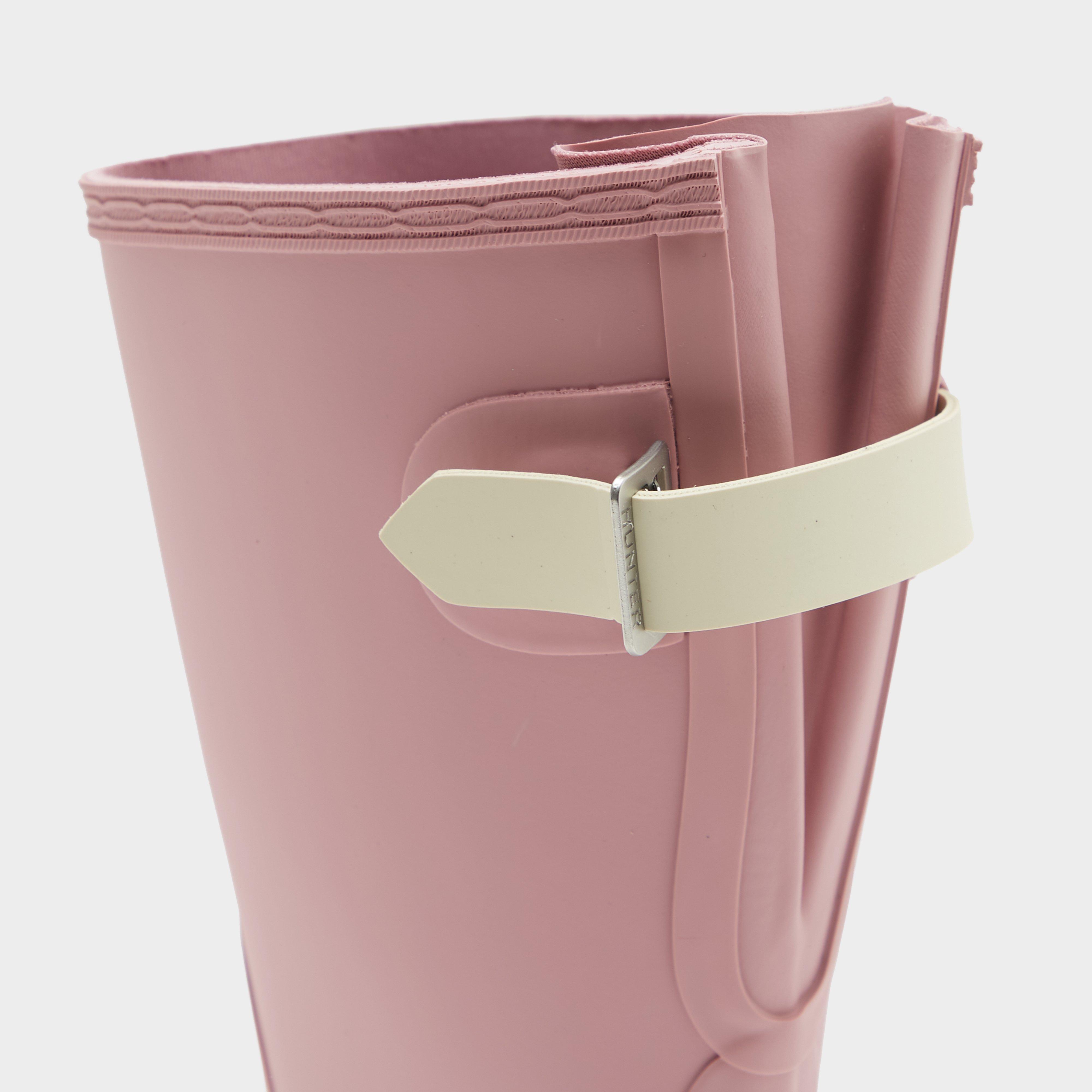 Womens Short Back Adjustable Wellington Boots Pink