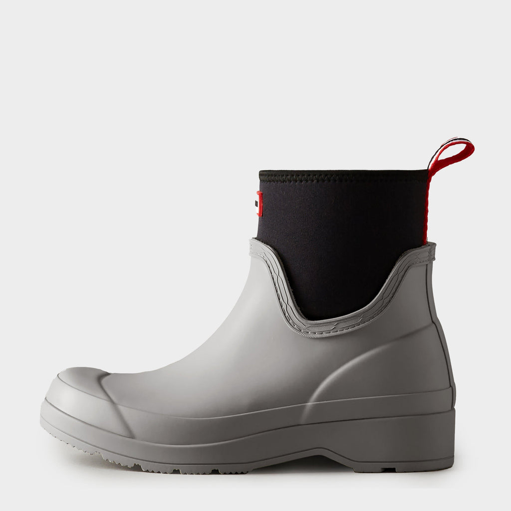 Womens Play Short Neoprene Wellington Boots Skimming Stone/Black.