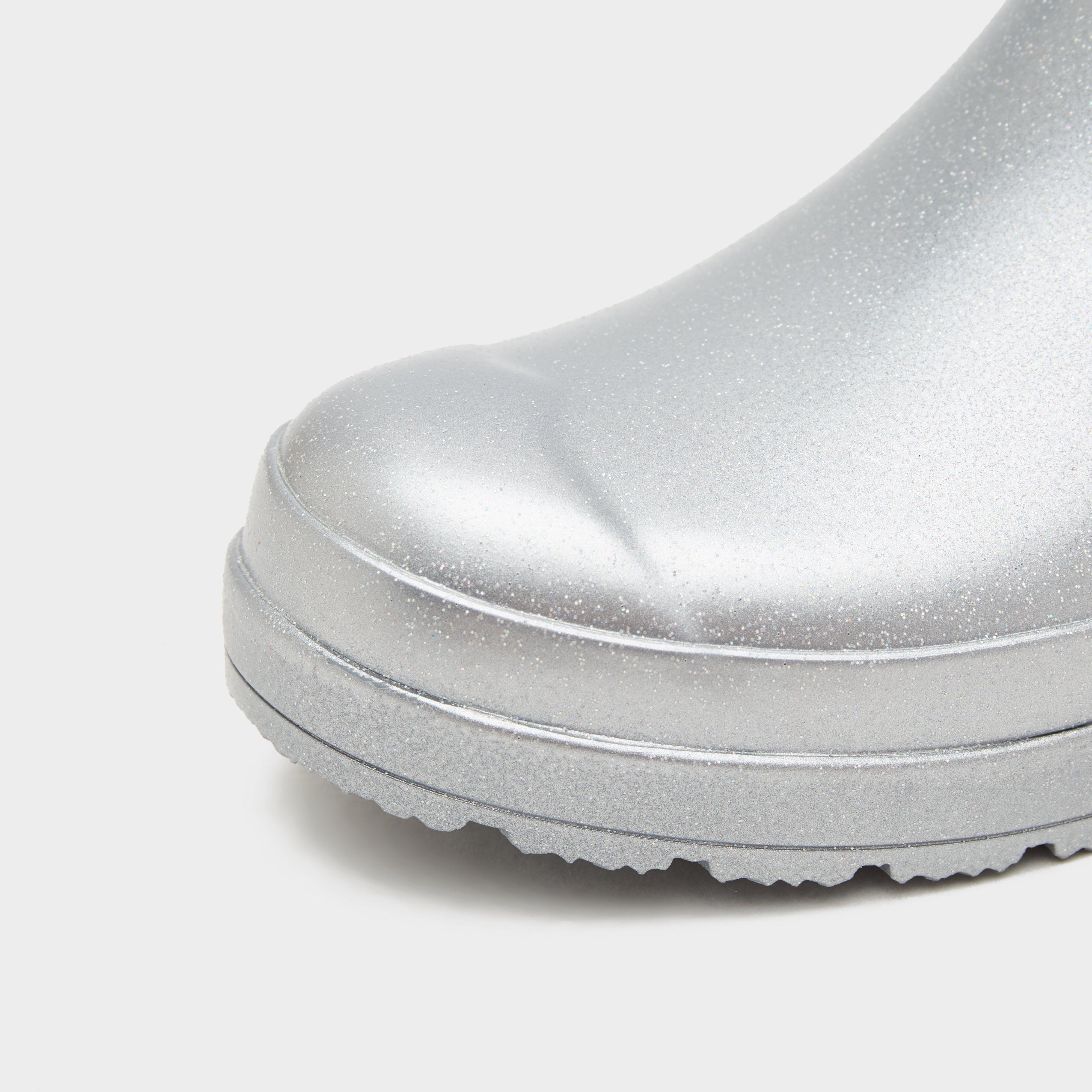 Womens Play Short Cosmic Wellington Boots Silver