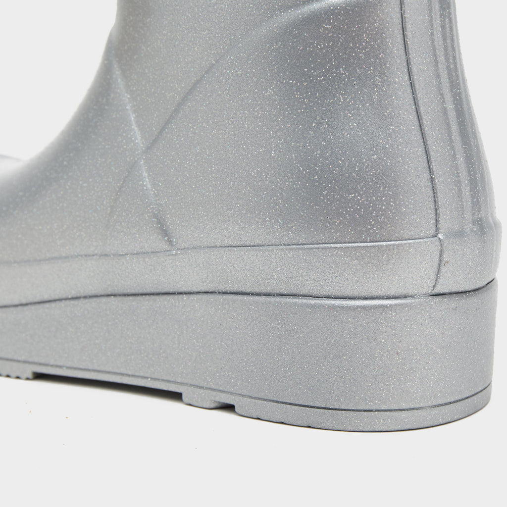 Womens Play Short Cosmic Wellington Boots Silver