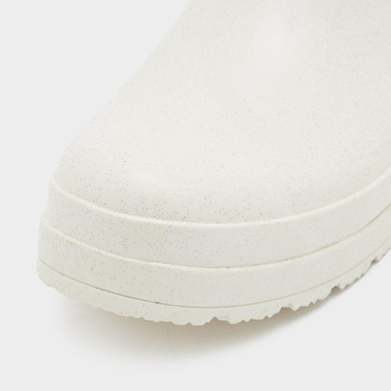 Womens Play Short Starcloud Glitter Wellington Boots White