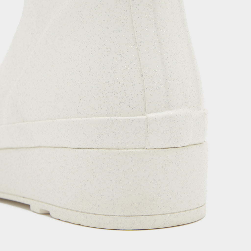 Womens Play Short Starcloud Glitter Wellington Boots White