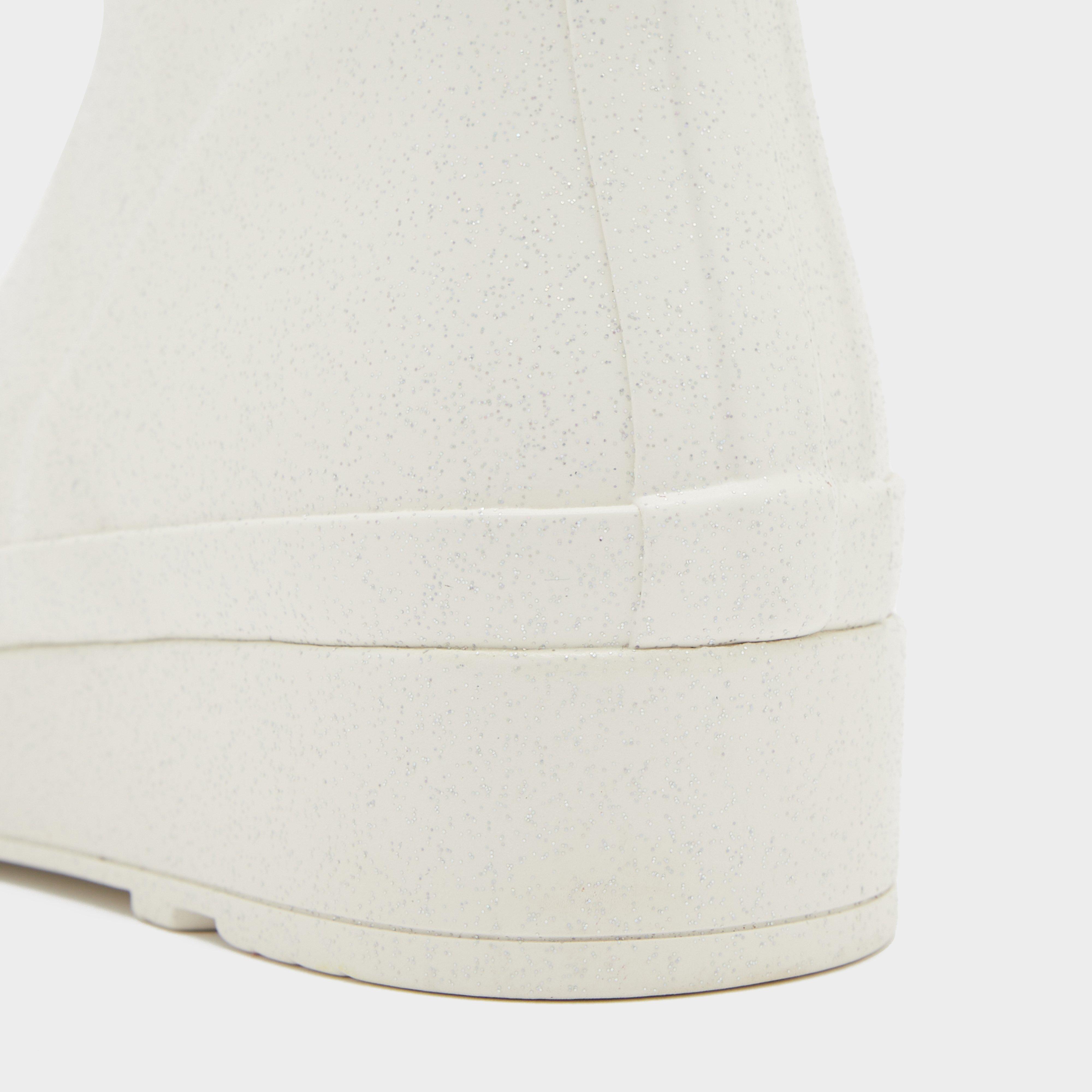 Womens Play Short Starcloud Glitter Wellington Boots White