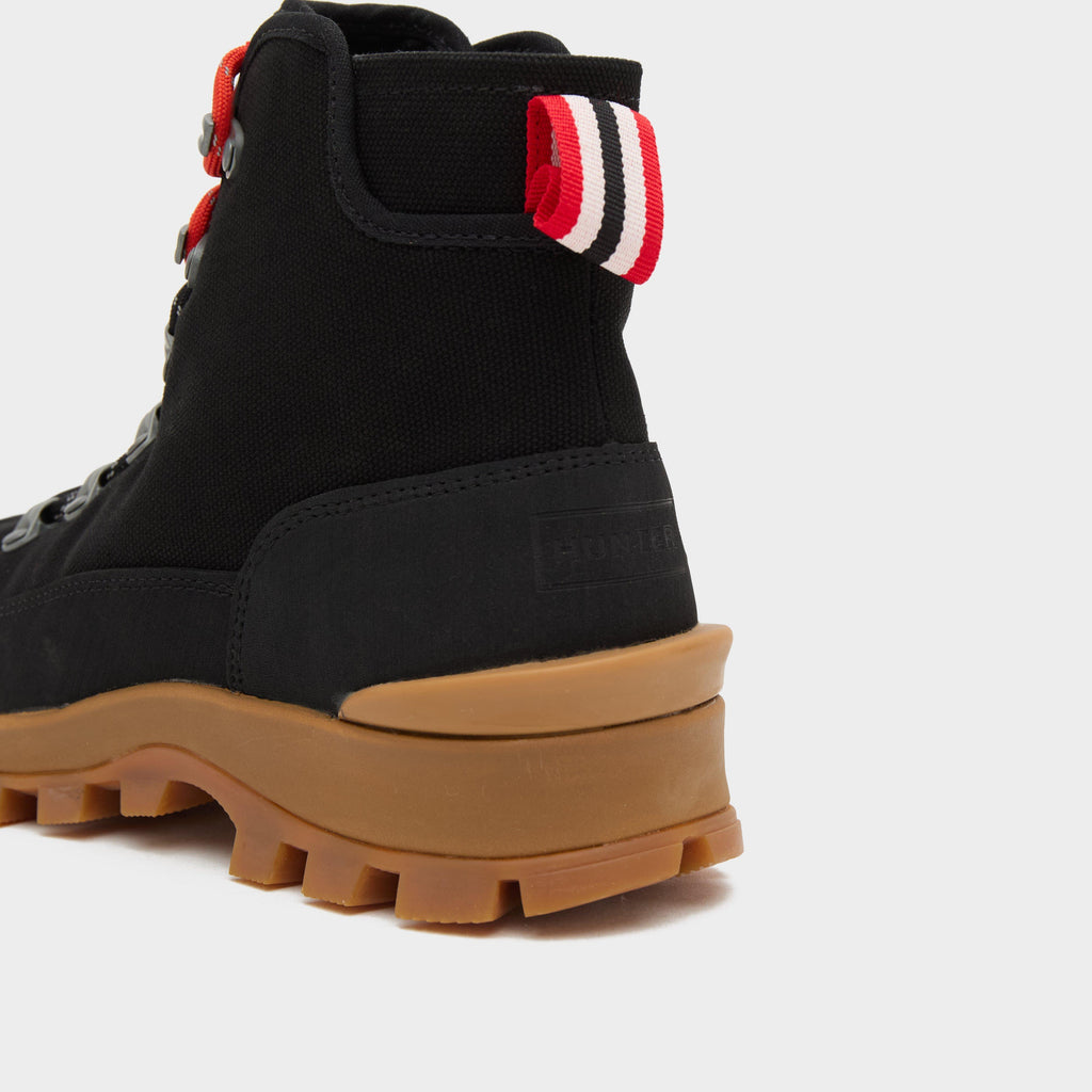 Womens Canvas Desert Commando Boots Black