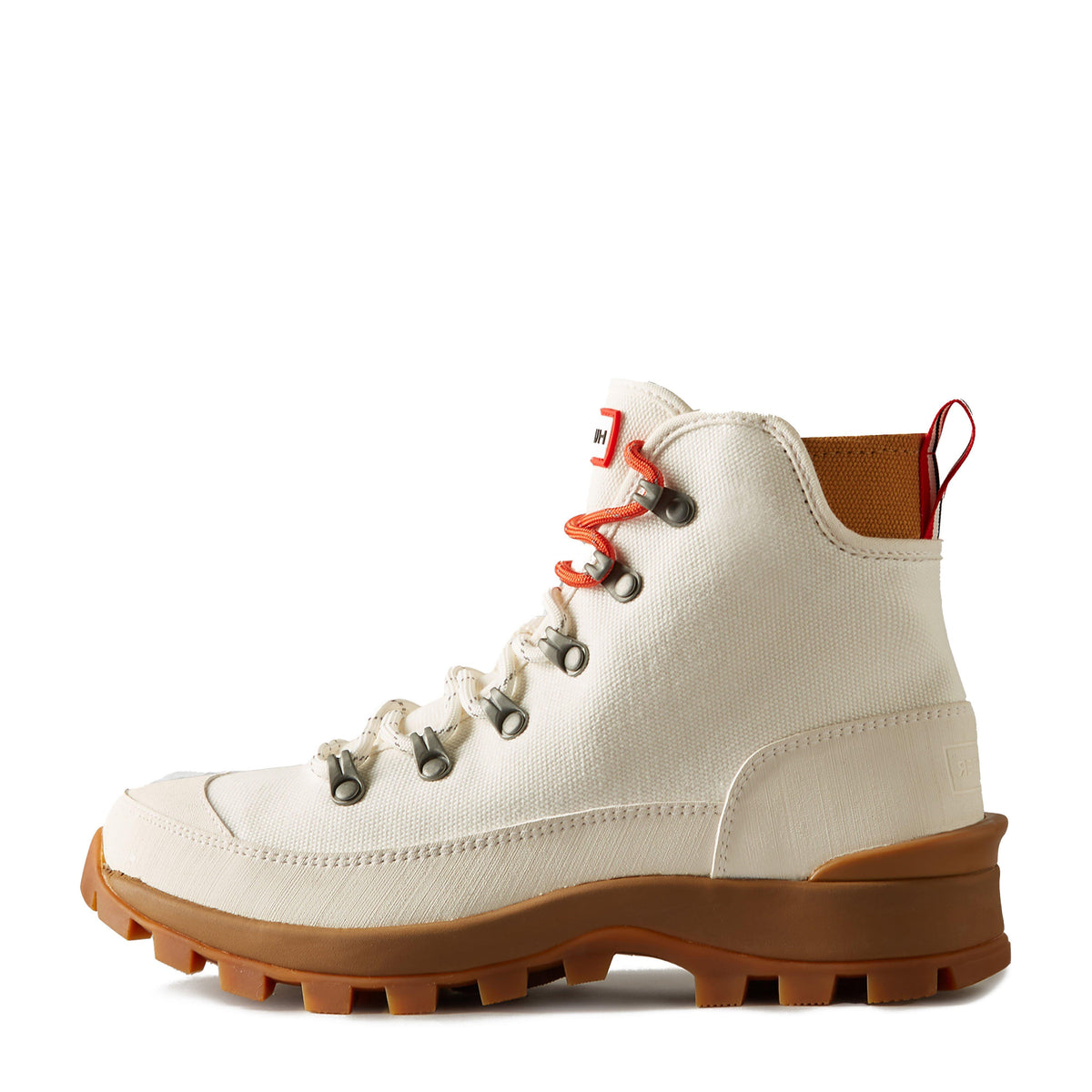 Womens Canvas Desert Commando Boots White