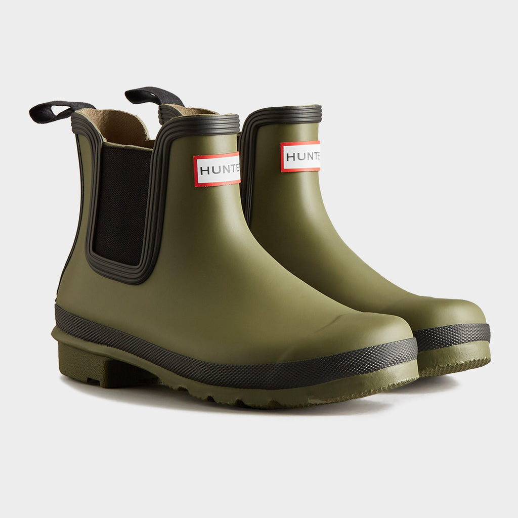 Womens Original Chelsea Boots Olive/Black