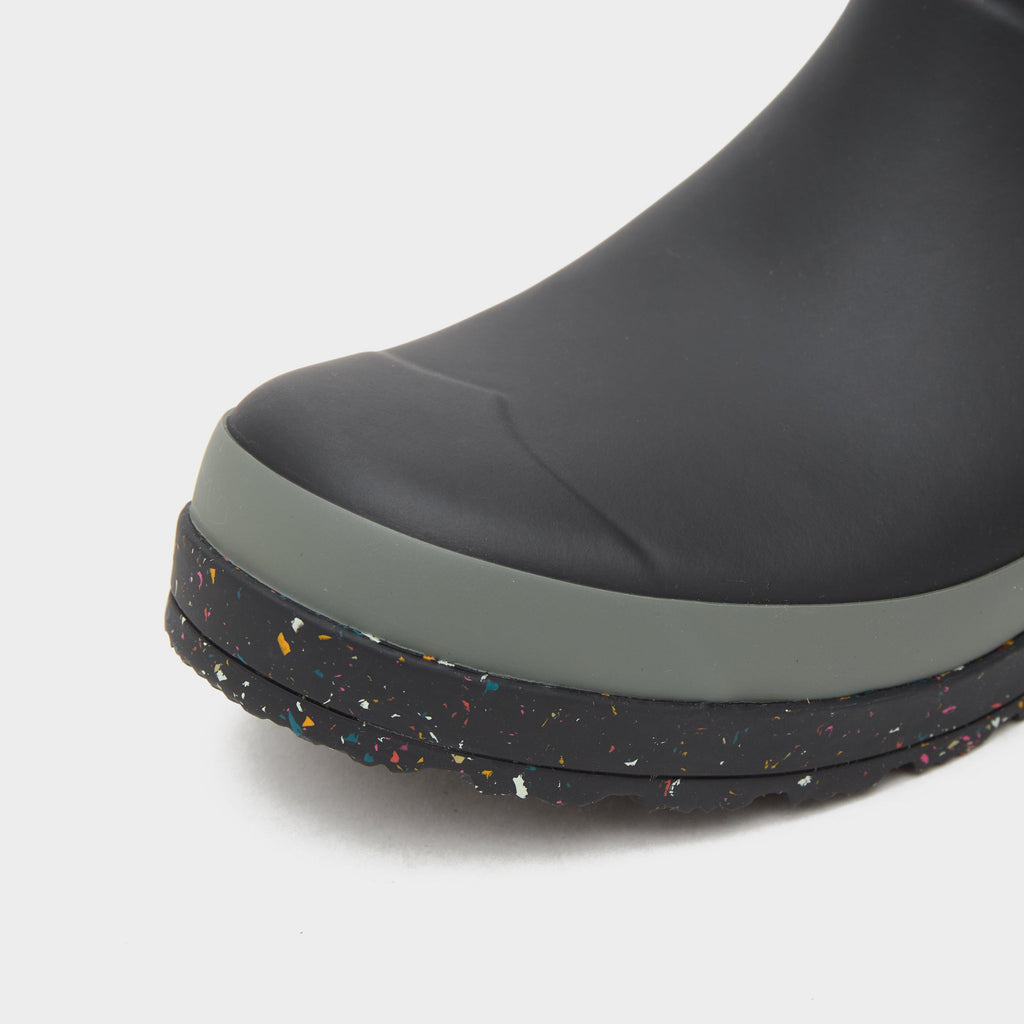 Womens Play Short Speckle Sole Wellington Boots Black/Steall/Spurrey