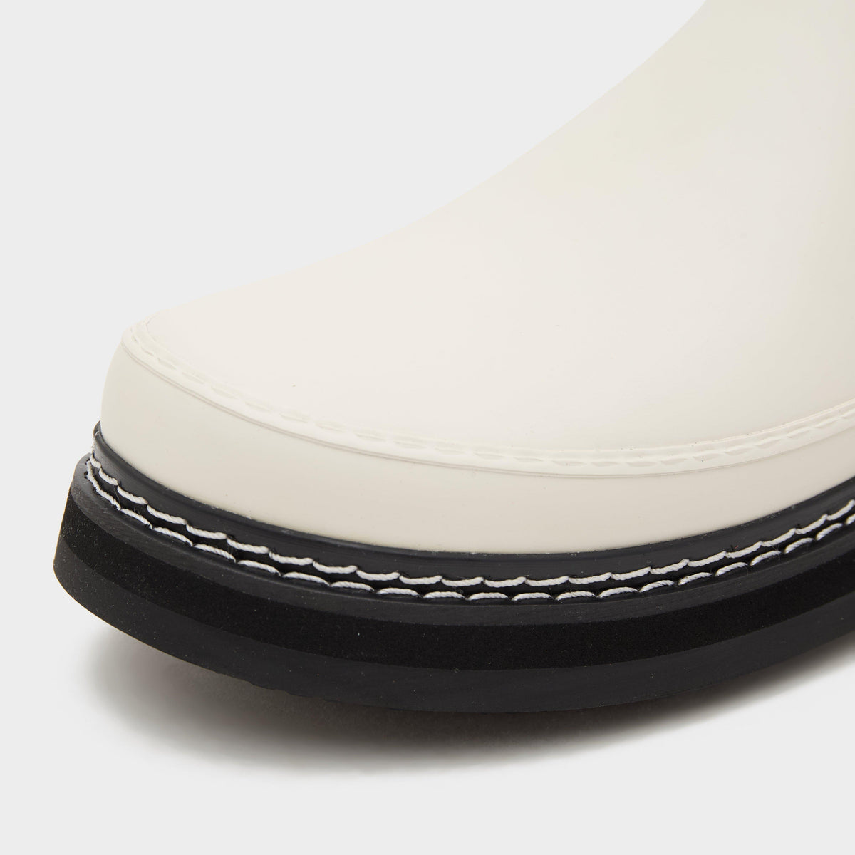 Womens Refined Stitch Detail Chelsea Wellington Boots White