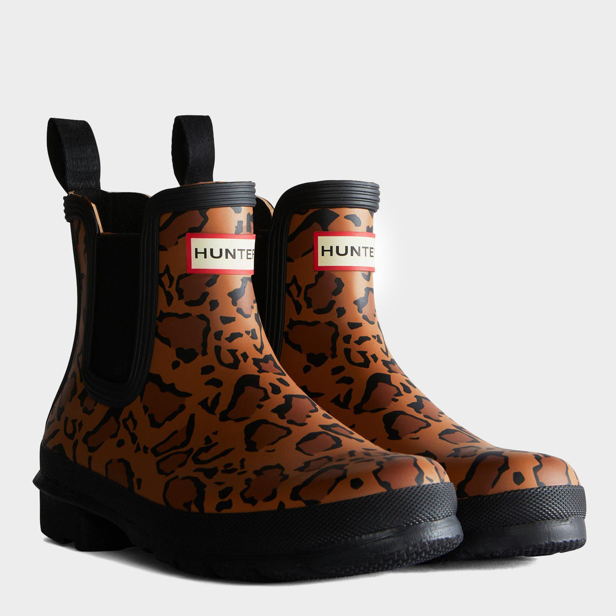 Womens Original Leopard Print Chelsea Boots Rich Tan/Saddle/Black