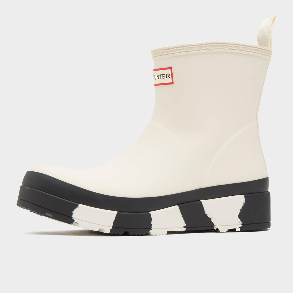 Womens Play Short Striped Wellington Boots Willlow/Black