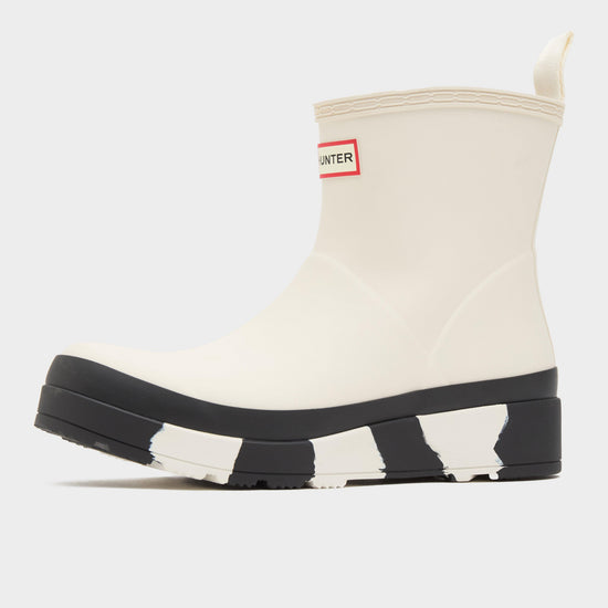 Womens Play Short Striped Wellington Boots Willlow/Black