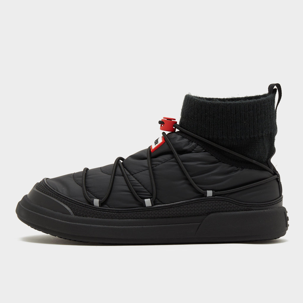 Womens In/Out Puffer Lace Up Boots Black