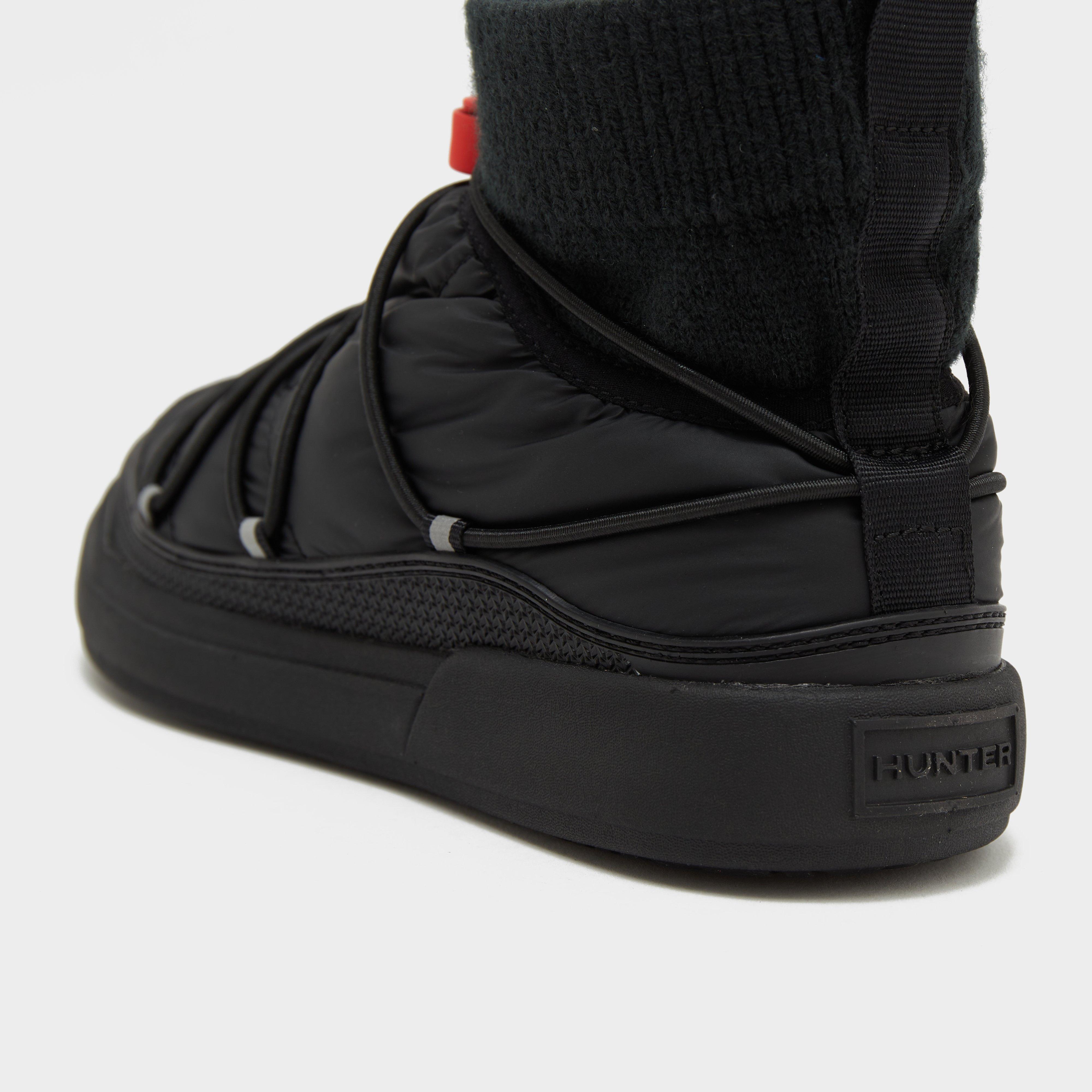 Womens In/Out Puffer Lace Up Boots Black