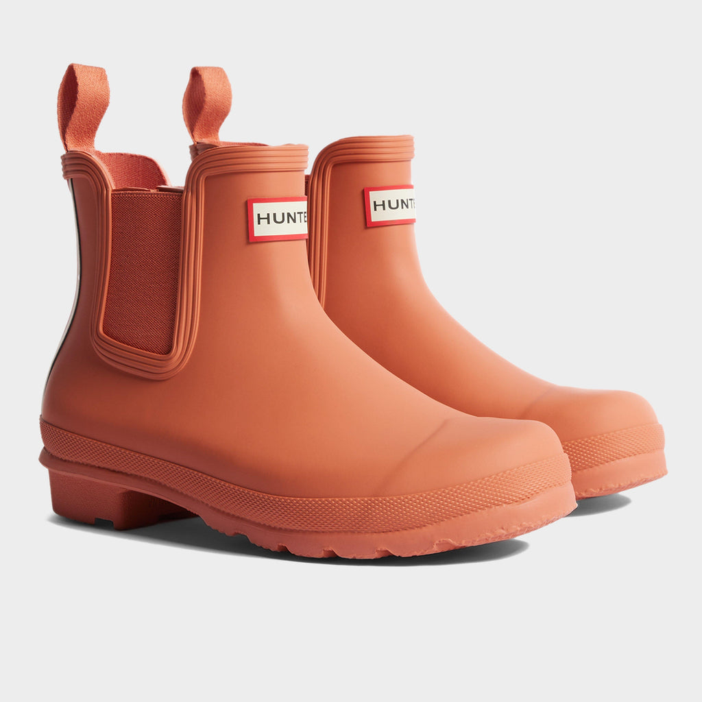 Womens Tri Colour Chelsea Wellington Boots Red Flurry