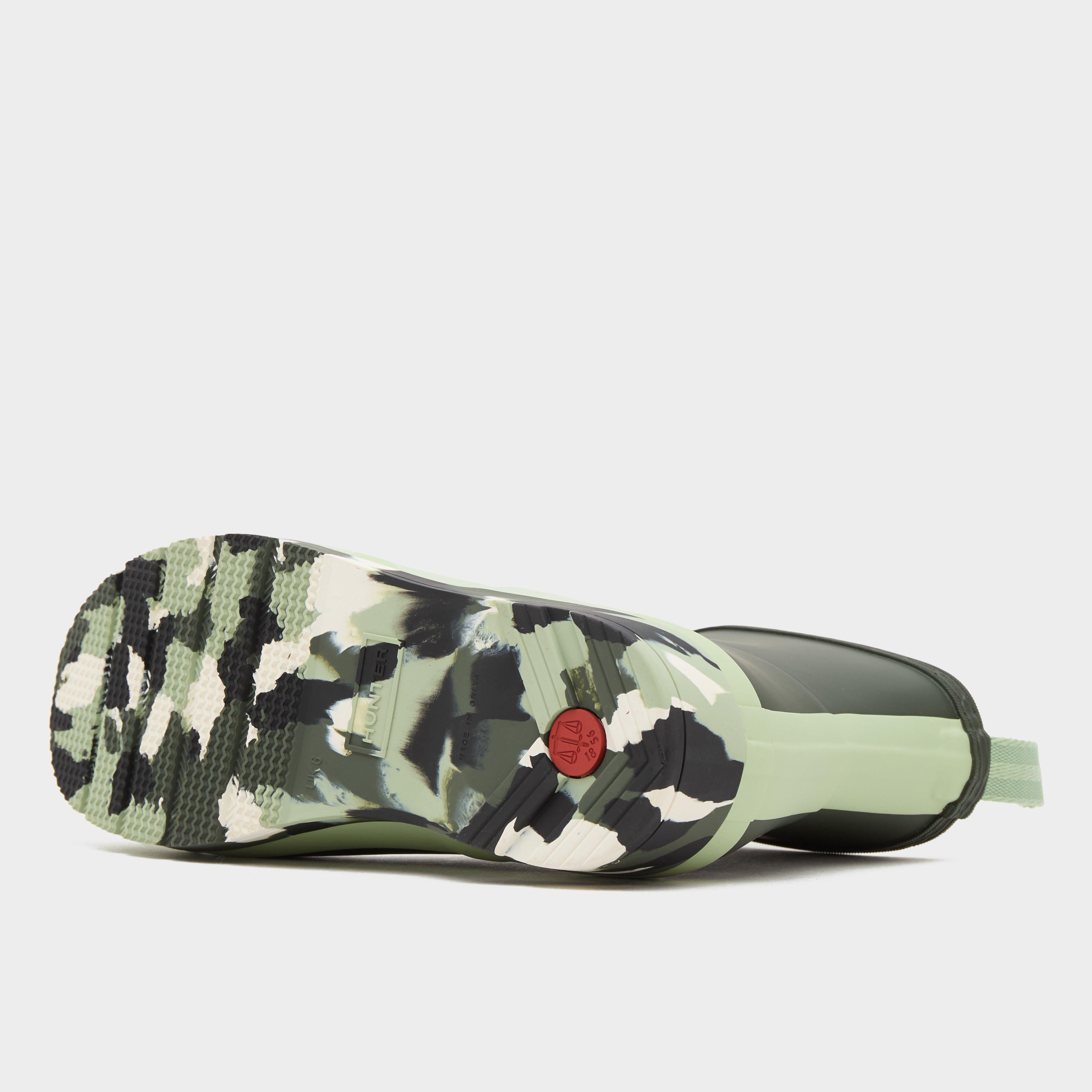 Womens Play Short Splash Sole Rain Wellington Boots Dark Olive/Everglade Green/Black