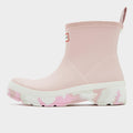 Womens Play Short Splash Sole Rain Wellington Boots Baby Pink/White