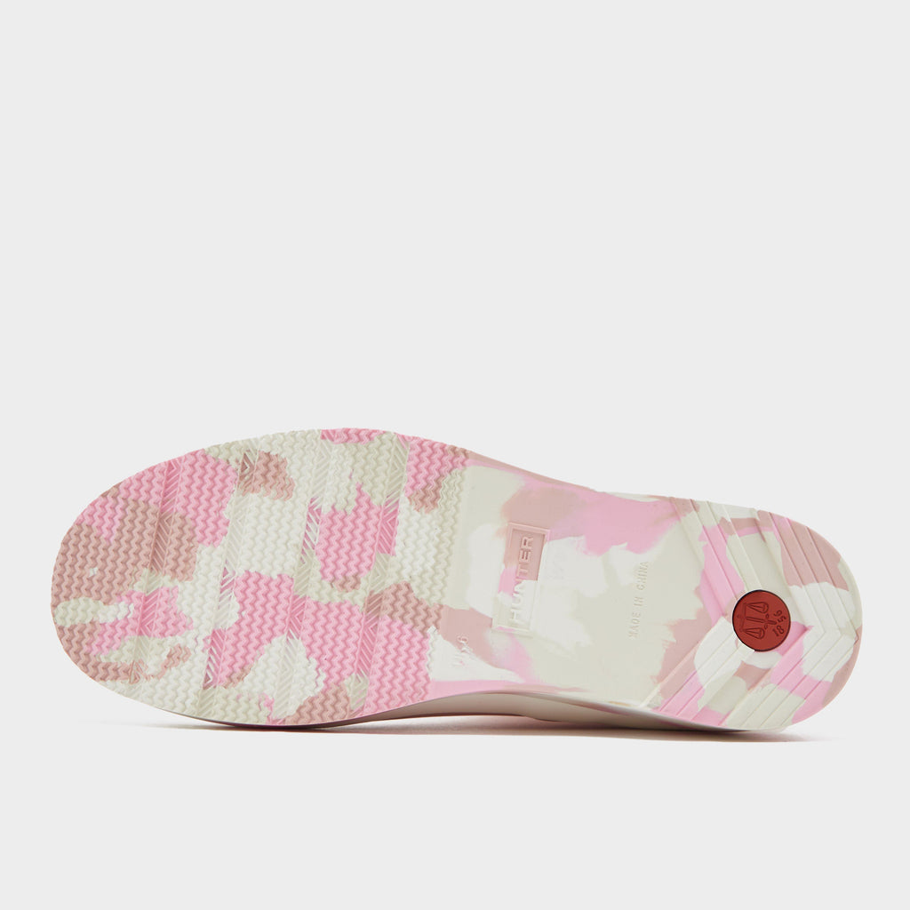 Womens Play Short Splash Sole Rain Wellington Boots Baby Pink/White