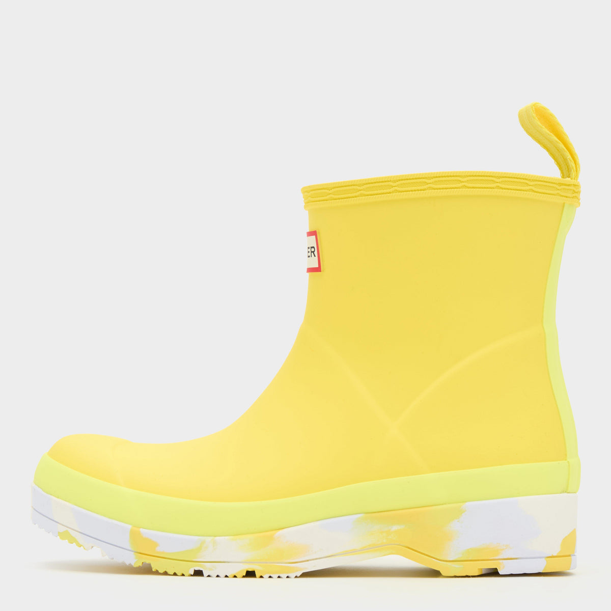 Womens Play Short Splash Sole Rain Wellington Boots Zesty Yellow