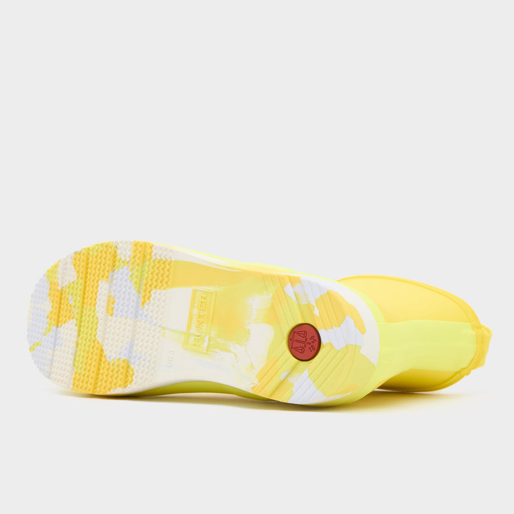 Womens Play Short Splash Sole Rain Wellington Boots Zesty Yellow