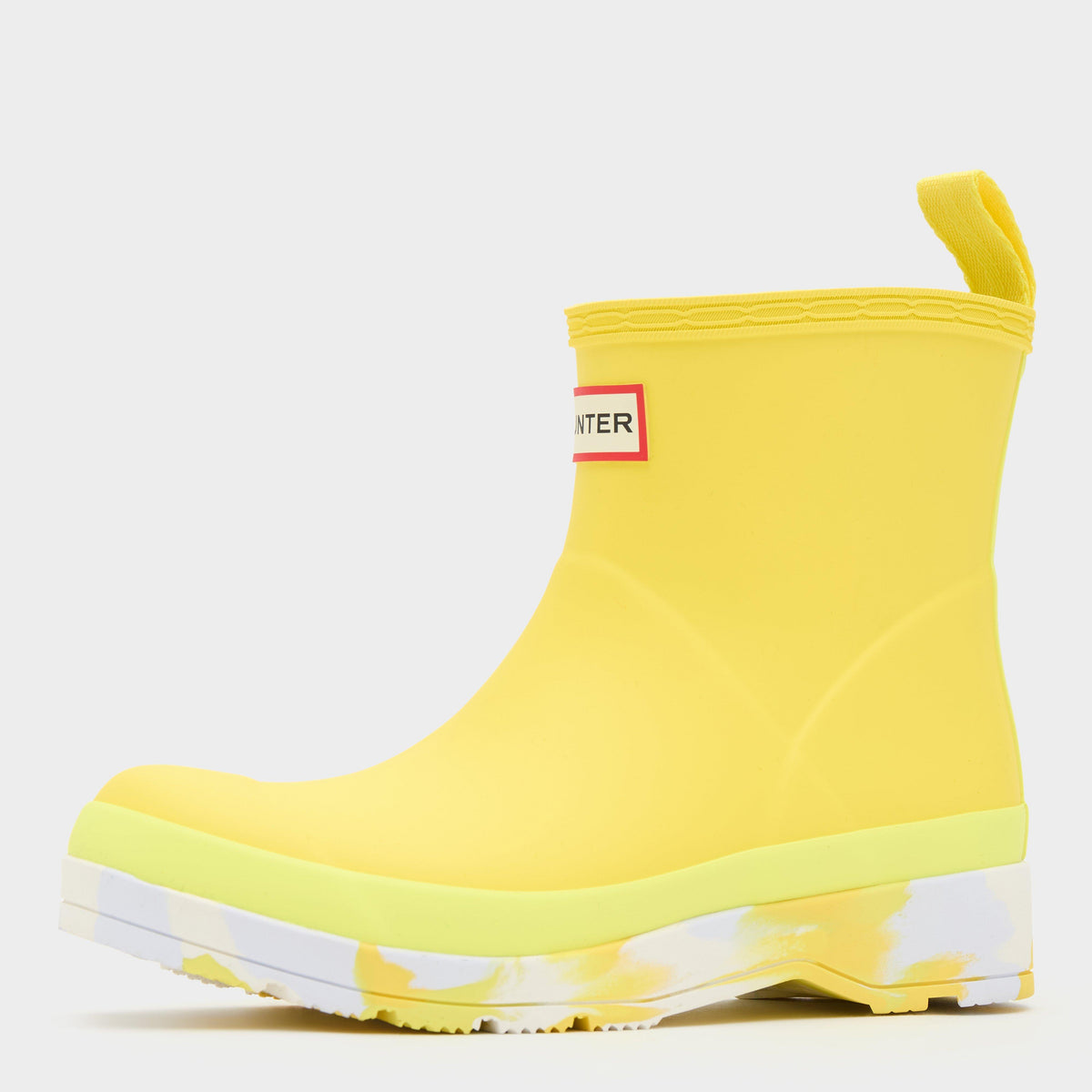 Womens Play Short Splash Sole Rain Wellington Boots Zesty Yellow