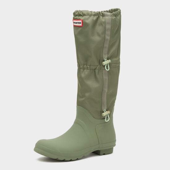 Womens Travel Tall Wellington Boots Green