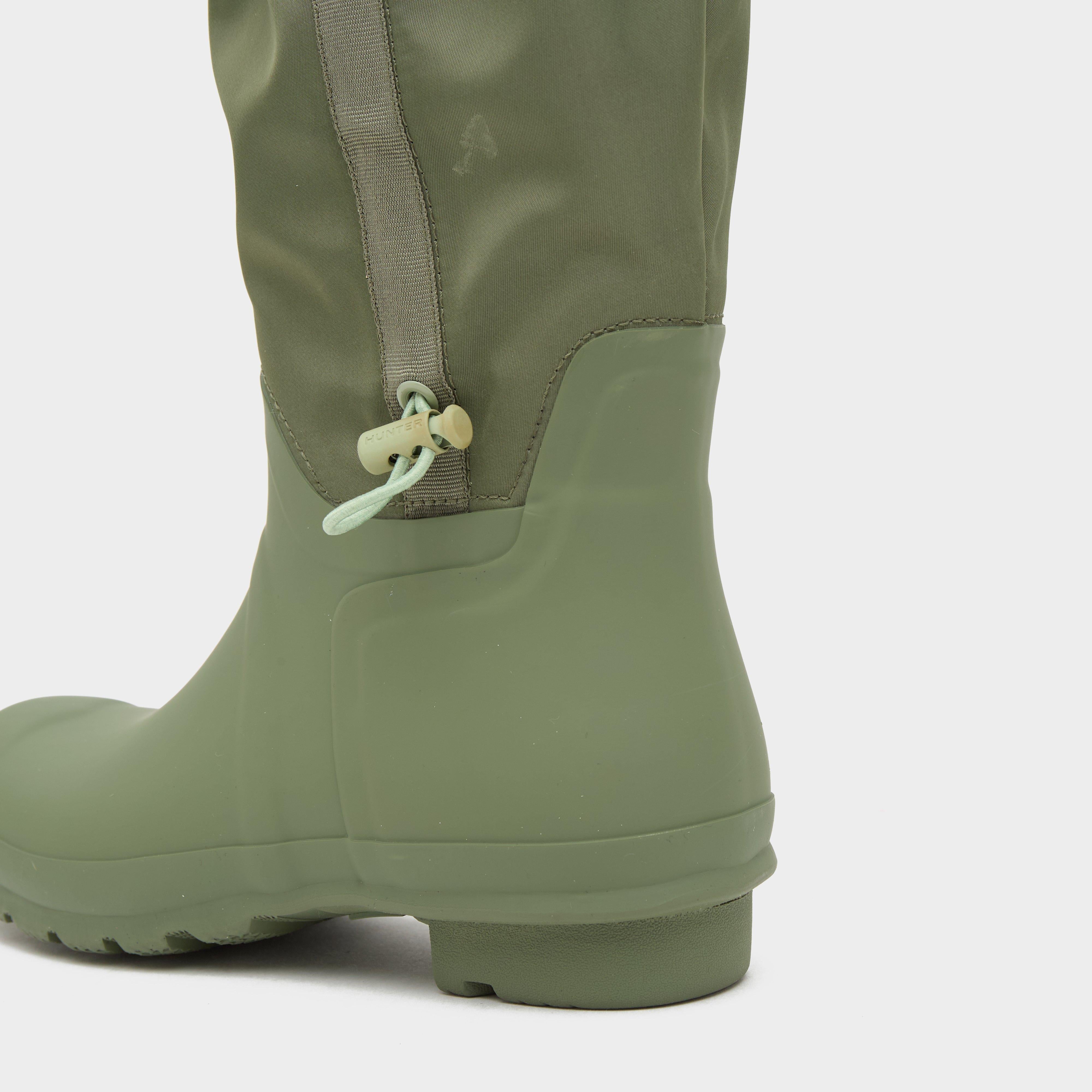 Womens Travel Tall Wellington Boots Green