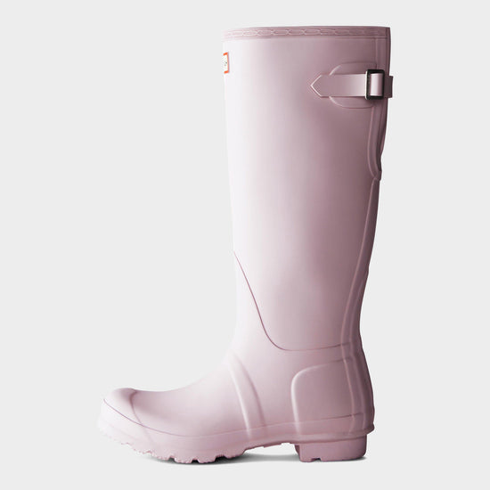 Womens Tall Back Adjustable Wellington Boots Pink