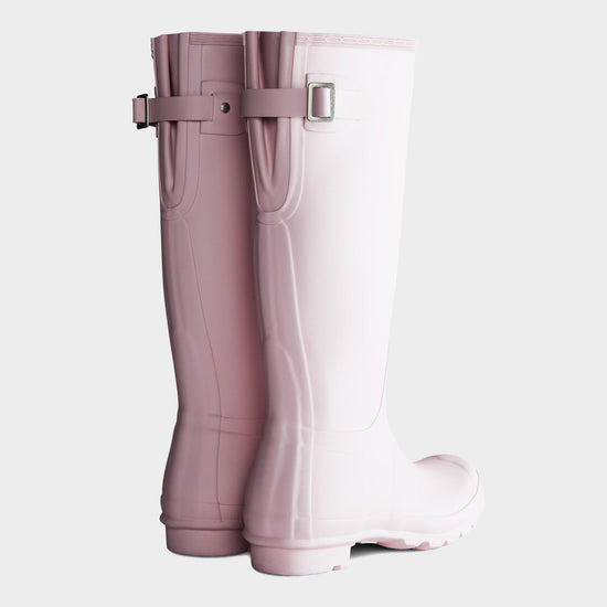 Womens Tall Back Adjustable Wellington Boots Pink