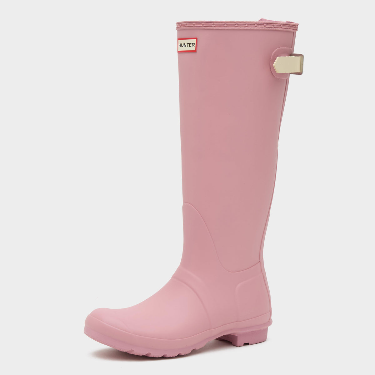 Womens Tall Back Adjustable Wellington Boots Light Pink