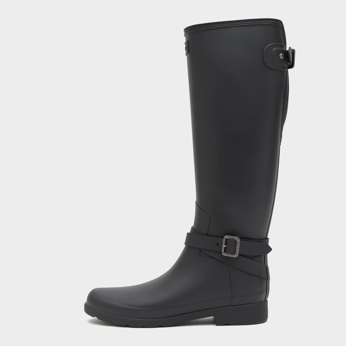 Womens Original Refined Back Adjustable Tall Wellington Boots Black