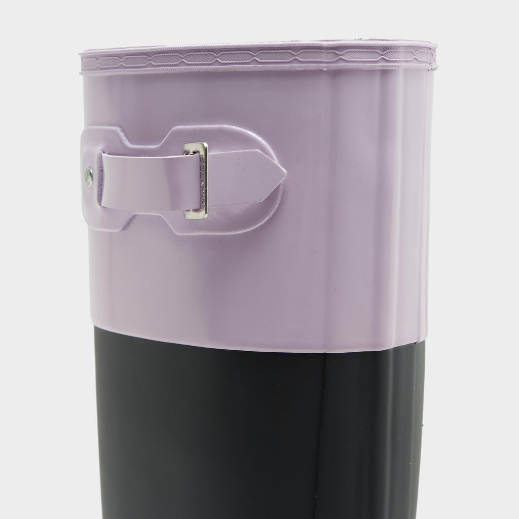Womens Original Tall Colour Block Wellington Boots Black/Mauve