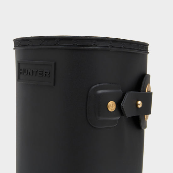 Womens Refined Tall Eyelet Buckle Wellington Boots