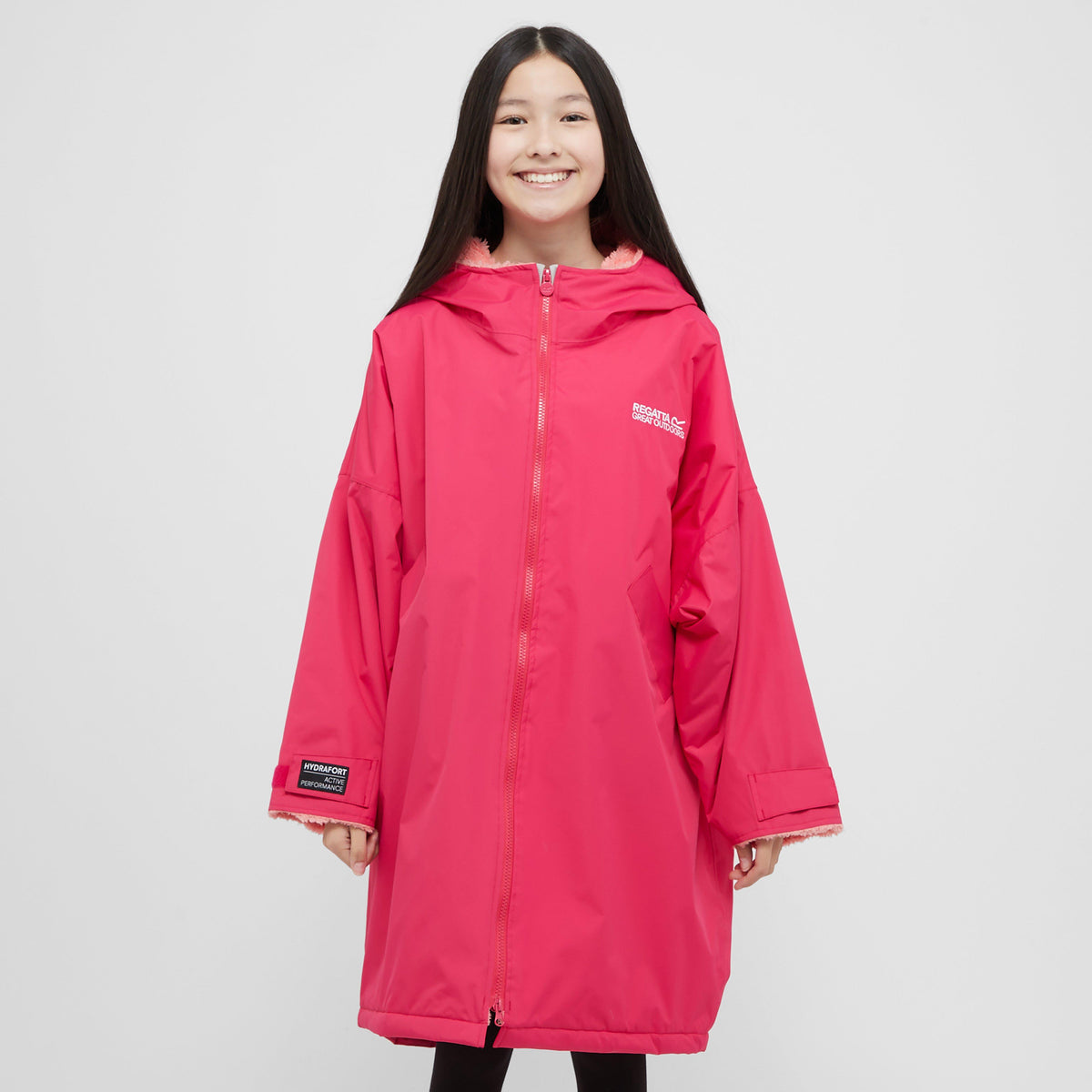 Kids Waterproof Robe Pink Potion Shell