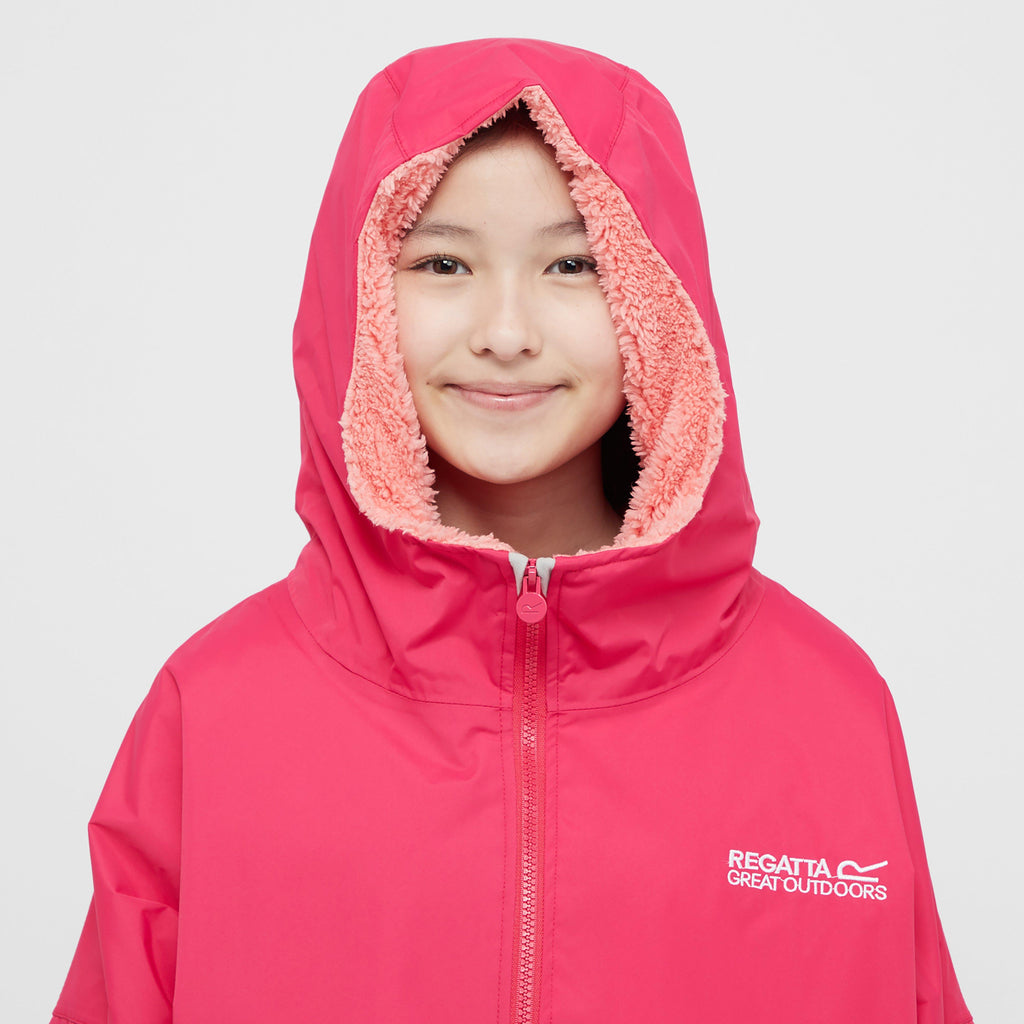 Kids Waterproof Robe Pink Potion Shell